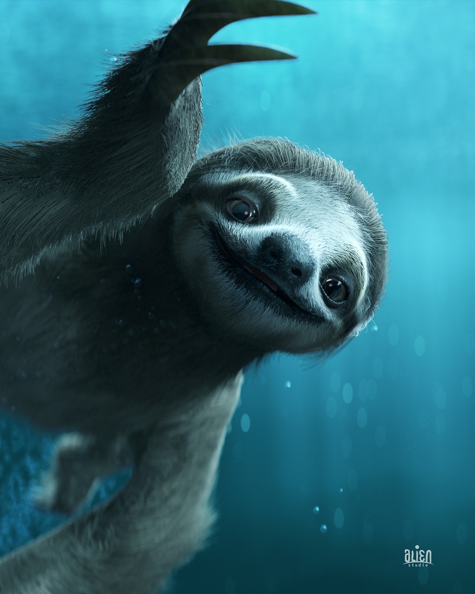 O2 SK character – Sloth Visual